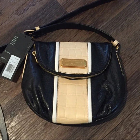 Marc Jacobs Mini Natasha Cream / Black Croc - Picture 2 of 4